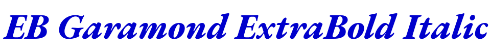 EB Garamond ExtraBold Italic Schriftart
